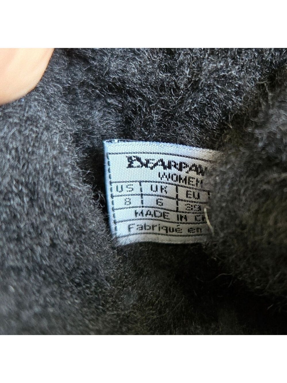 BEARPAW BOOTS 'ELLE' 12' HIGH BLACK SUEDE WOMENS WOOL SHEEP SKIN SIZE 8 - Picture 13 of 15